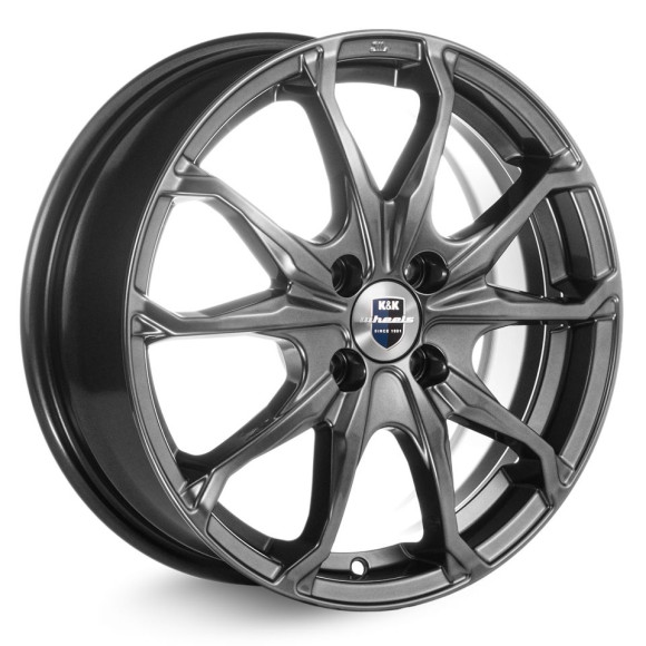 Диски КиК 6,0\R16 4*100 ET52 d54.1 Дарк платинум Диски КиК 6,0\R16 4*100 ET52 d54.1 Дарк платинум